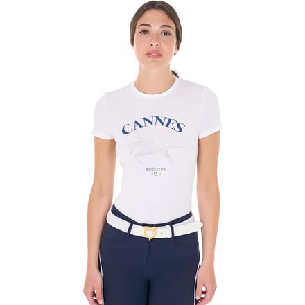 Katoenen dames-T-shirt Equestro Cannes