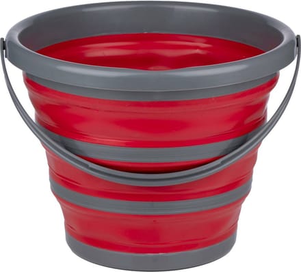 Dirt Devil Opvouwbare emmer - rood/grijs - 10 liter - inklapbaar