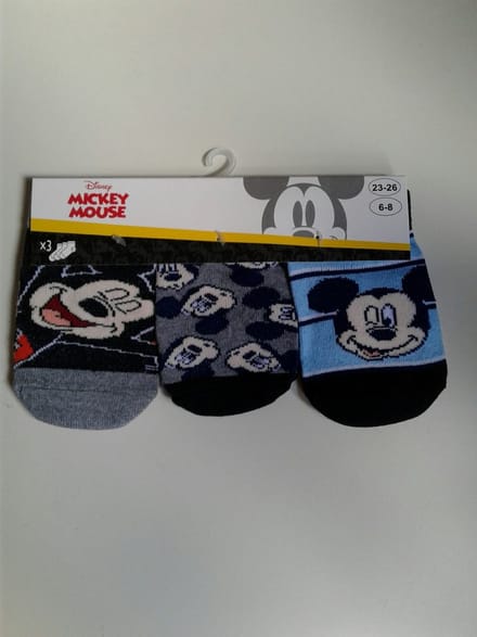Mickey Mouse -enkelsokken Mickey Mouse - 3 paar - jongens - maat 23/26