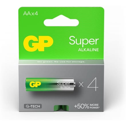 GP Batteries GP Super Alkaline Battery 4-Pack-AA (Diversen) Nieuw