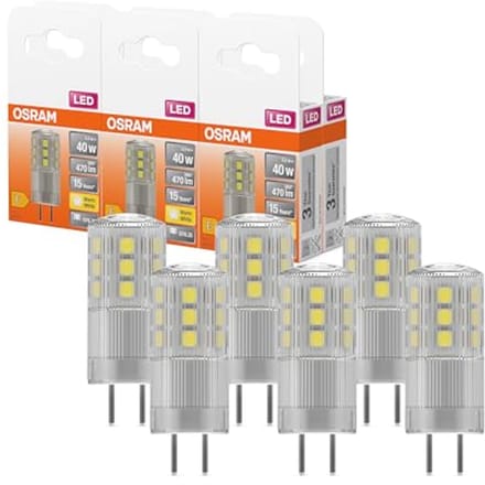 Warmwitte LED-lampen GY6.35, 4W (Vervanging voor 40W) - Pack van 6