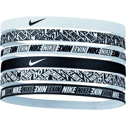 Nike Printed Elastic Hairbands 6-pack - White/Black