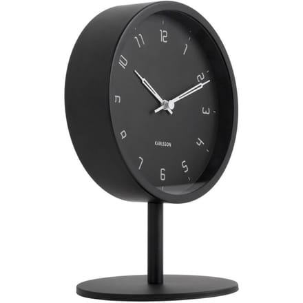 Karlsson Tafelklok Stark - Zwart - Ø15cm - Modern