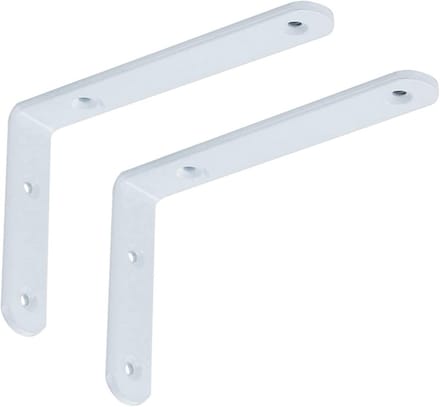 Plankbeugels Set - Wandsteunen - Opbergen Thuis - L-vormige Steun - 20 x 15 cm - Wit