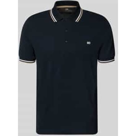 regular fit poloshirt met contrasterende strepen