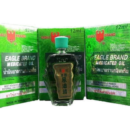 Lot de 3 Flacons Huiles Aromatiques Eagle Brand - Parfum Chlorophylle & Menthe - 3 x 12ml