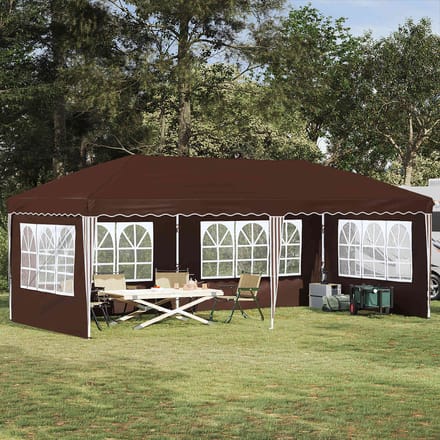 vidaXL - Pop-up - Feesttent - 574 - x - 289 - x - 245 - cm - Bruin