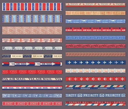 Meer Leuks - Stickerstrookjes - Air Mail - Stickers Airmail - 24 stuks