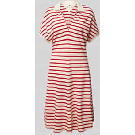 Getailleerde mini-jurk in polostijl van lyocellmix