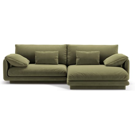 4-zits hoekbank Torino rechts velvet | Micadoni