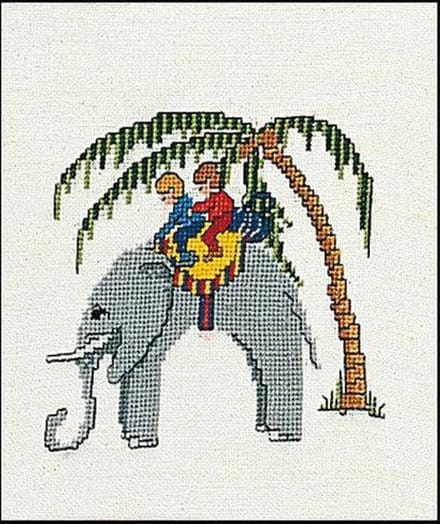 1041 Olifant Borduurpakket  - Linnen stof