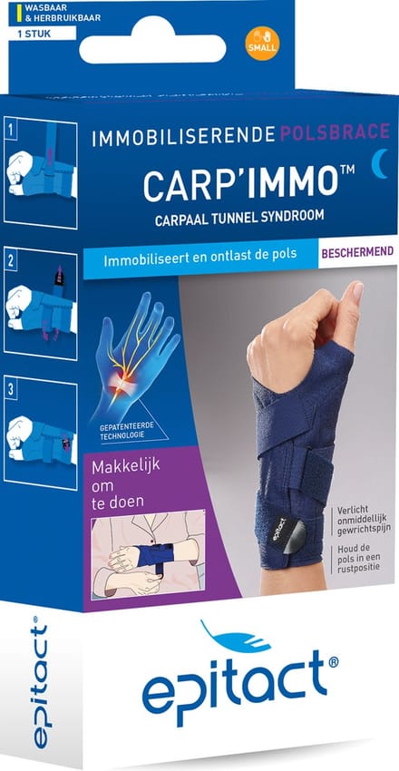 Epitact Carp Immo Immobilisatiebrace Rechts Maat S – Polsbrace – Carpaaltunnels Ondersteuning