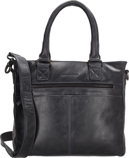 Hide & Stitches Porto Handtas - Crossbody Schoudertas - Leren Dames Tas - Donker navy