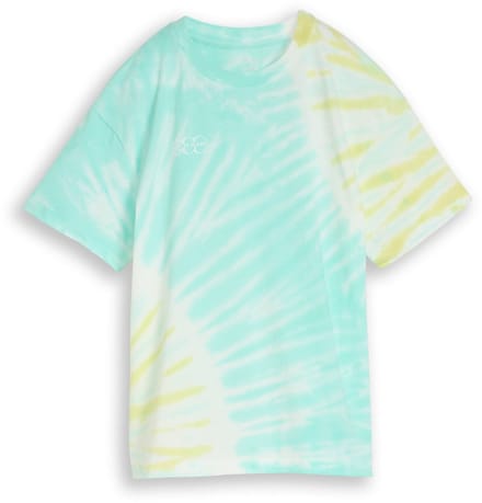 Tom Tailor - Oversized tie-dye T-shirt - Maat 128 - turquoise tie dye design