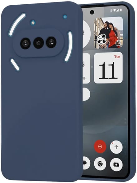 Hoesje geschikt voor Nothing Phone (3a) - Techsuit Soft Flex Silicone Back Cover - Navy Blue