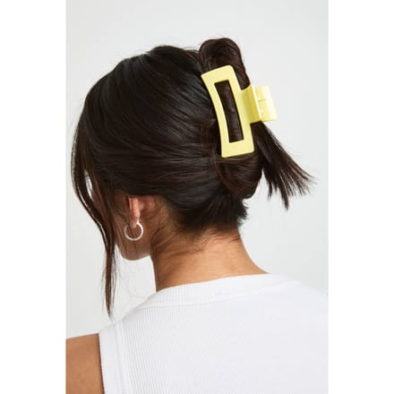 boohoo Dames Vierkante Haarclip Citroen