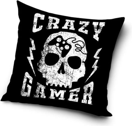 Crazy Gamer - Sierkussen Kussen 40 x 40 cm (inclusief vulling en met ritssluiting)