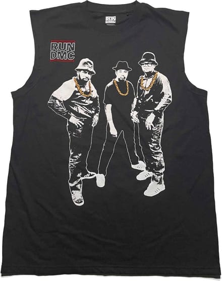 Run DMC - Gold Chains Photo Tanktop - M - Zwart