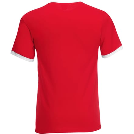 Fruit Of The Loom Heren Ringer T-shirt met korte mouwen (Rood/Wit)