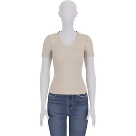 Dames-T-shirt met V-hals Guess Light Basic
