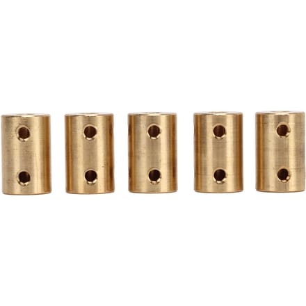 5 Stuks Askoppeling 22mm Lengte 14mm Buitendiameter 5 tot 8mm ID Boring Starre Koppeling Messing Motoras Connector beige