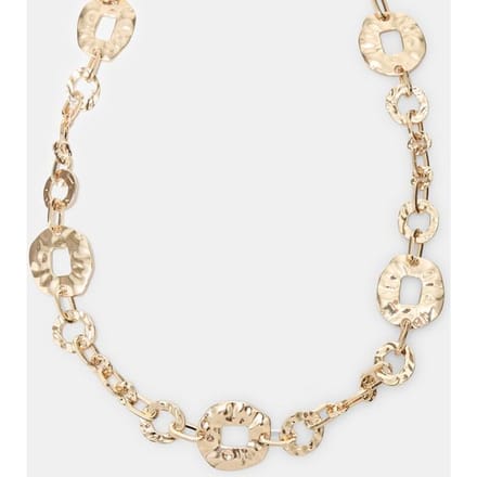 Stradivarius Riem met studs en gehamerde ringen  Goud M
