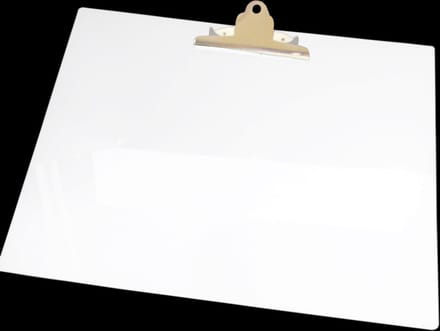 LPC Klembord clipboard kunststof - wit -A3 liggend