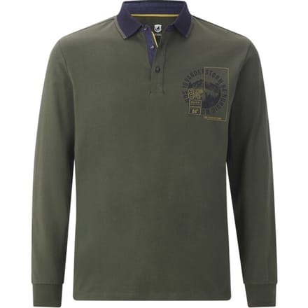 Poloshirt met lange mouwen OLSLAND olijf