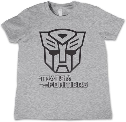 Transformers Decepticon Monotone Kids T-shirt Heathergrey