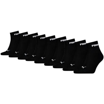Puma Quartersokken Cushioned New Generation - 9 paar - Zwart - Maat 39/42
