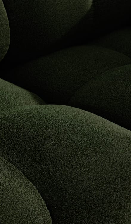 Objekte unserer Tage zander Sofa Design 10 (4 -zit) - Hug Me 032 Moosgrün