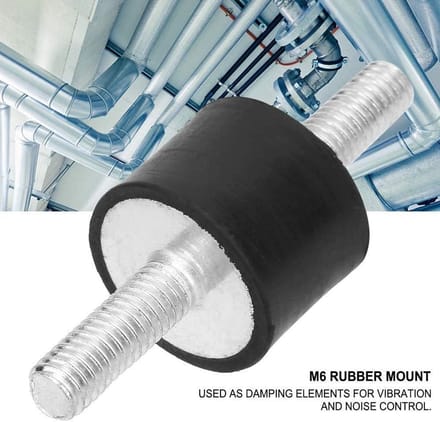 Rubberen lagers voor auto en boot, set van 4 - M6 anti-vibratie dempers, schokdemperrubbers.