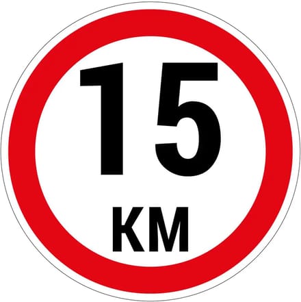 15 km bord | gecoat dibond materiaal | 30 cm