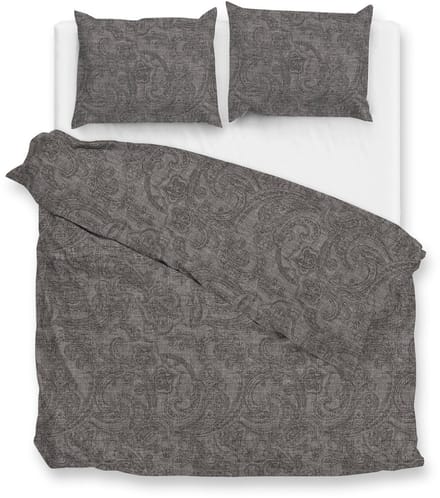 Zohome Dekbedovertrek Paisley-di-Lino - Abstract Bedlinnen - 260x200-220 cm - Grijs - Dekbedhoes van 100% Katoen