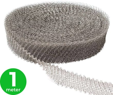 VerminBuster Muizengaas - 1m x 5cm - Rattengaas - RVS Weringsgaas - Stootvoegroostergaas