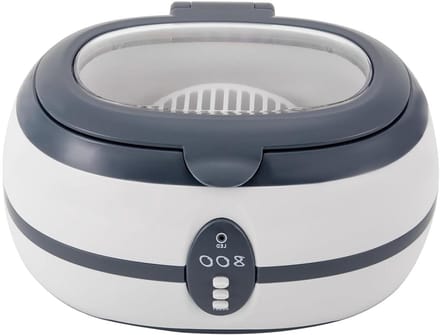 Ultrasoon Reiniger - Schoonmaakapparaat - Sieraden Polijsten - Met Timer - 600 ml - Grijs Wit