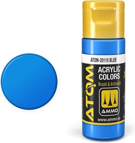 AMMO by Mig Jimenez Hobbyverf Acrylverf - MIG 20110 ATOM - Blue - Acryl - 20ml Verf flesje - 20 ml