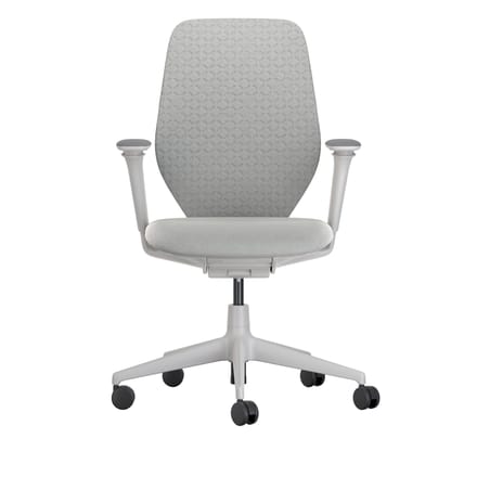 Vitra ACX Soft Bureaustoel - Grid Knit 01 stone grey - Quilted Knit 01 stone grey