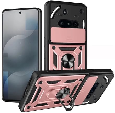 Hoesje geschikt voor Nothing Phone (3a) - Techsuit Camshield Back Cover - Roségoud