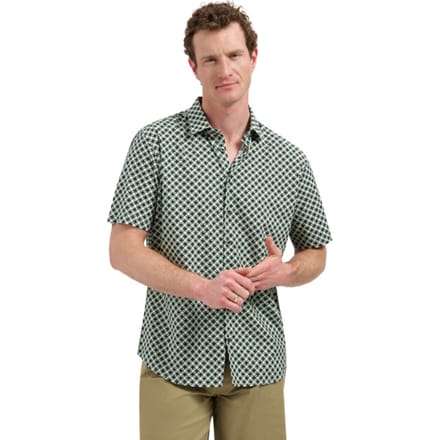 No Excess Shirt short sleeve stretch allover green