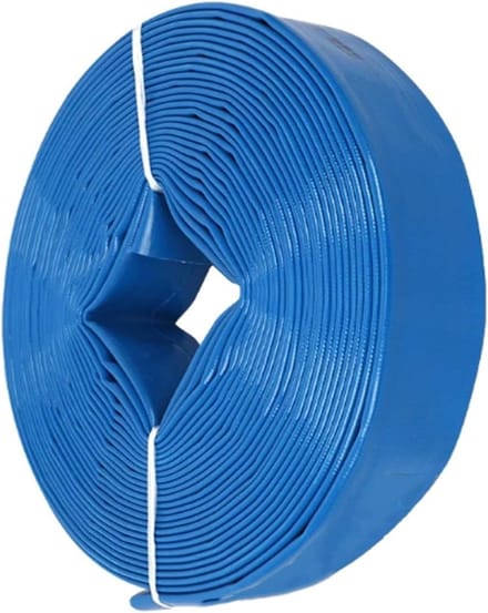 Afvoerslang Plat - Tuinslang - Water Afvoeren - Platliggend Ontwerp - 20 Meter - Blauw