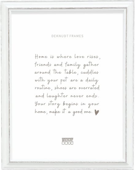 Deknudt Frames fotolijst S221H3 - wit met bruin accent - 29,7x42 cm