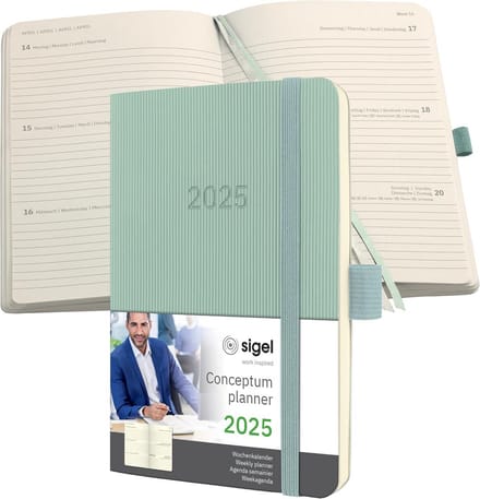 Wochenkalender Conceptum - Weekplanner Agenda - Zakelijk Plannen - Softwave Oppervlak - Ca. A6 - Groen
