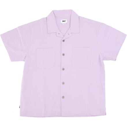 Sunrise geweven overhemd Orchid Petal herenshirt met korte mouwen