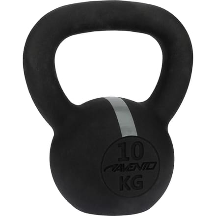 Avento Kettlebell - 10 kg - Gietijzer - Zwart/Grijs