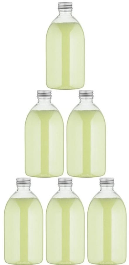 Scrubzout Fresh Ginger - 650 gram - Fles met aluminium dop - set van 6 stuks - Hydraterende Lichaamsscrub
