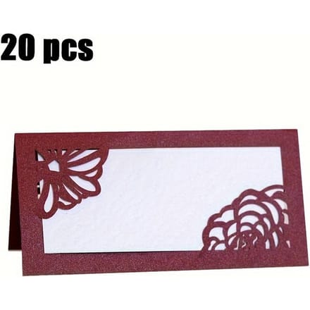 Lot de 20 marque-places de table, marque-places ... 20pcs brown