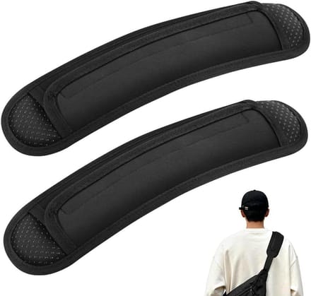 Schouderkussens - Riem padding - Comfortabel dragen - Extra dik ontwerp - 33 x 8 cm - Zwart