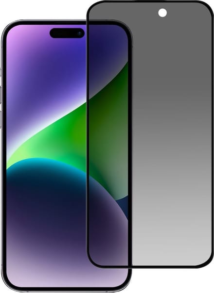 Coverup Screen Protector - Geschikt voor iPhone 15 Pro Max Screen Protector - Coverup Privacy Tempered Glass - Transparant