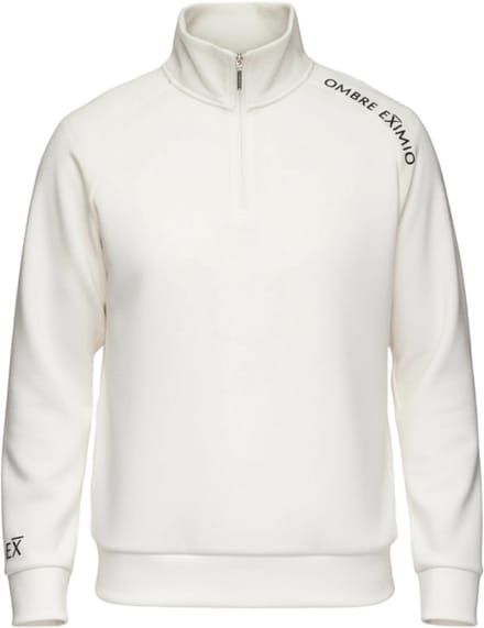 OMBRE Sweater - Viscose - Lange Mouw - Rits Wit S